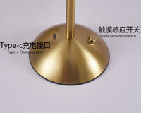 Lampe de table à intensité variable en rotin écologique, abat-jour en osier tissé à la main, lampe de table sans fil rechargeable pour chambre à coucher