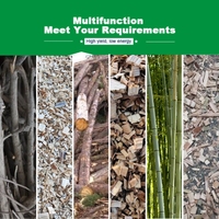 Broyeur de déchets de jardin : arbustes, branches de fruit, branches élaguées et déchets de jardin