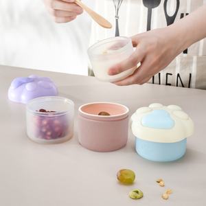 Nouveautés : Boîte <span class=keywords><strong>de</strong></span> rangement pour fruits et collations pour bébé en silicone <span class=keywords><strong>de</strong></span> qualité alimentaire, design cartoon, sans BPA, compatible micro-ondes, avec couvercles - Product Image 3