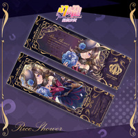 Hot New 9 Designs 21*7cm Japón Video Game Pretty Derby Marcador láser Dibujos animados Impresión de doble cara Anime Girls Laser Ticket