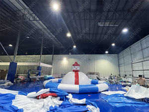 Bonhomme de neige gonflable dôme d'eau sautant oreiller nuage doux Air montagne videur maison toboggan pour enfants <span class=keywords><strong>piscine</strong></span> gonflable sautant balle - Product Image 5