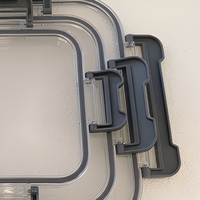Ensemble de 3 boîtes de rangement pour réfrigérateur en PET transparent, contenants carrés pour aliments avec couvercles pour la cuisine et le congélateur