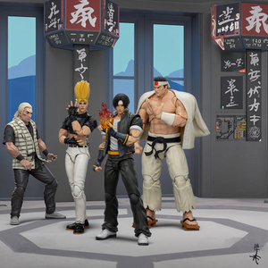Joytoy 1:18 figurine de <span class=keywords><strong>soldat</strong></span> en PVC mobile Source sombre Xsnk <span class=keywords><strong>King</strong></span> of Fighters'98Um protagoniste équipe Trio nouvelle condition modèle <span class=keywords><strong>jouet</strong></span> - Product Image 2