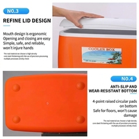 Boîte de conservation isotherme portable 5L/13L/26L pour aliments, avec poignée télescopique, idéale pour le camping et les événements extérieurs