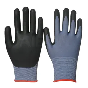 7gauge plain heavy cotton terry cheap terry impact double latex layer cotton gloves