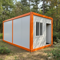 Conteneur de bureau mobile de 20 pieds, préfabriqué, en panneaux sandwich en acier respirant, moderne, à installation rapide, pour bâtiment de bureaux