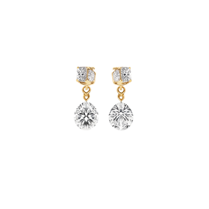 Pendientes de Moda con Perlas y Cristales, Acero Inoxidable 316L con Baño de Oro PVD - Product Image 2