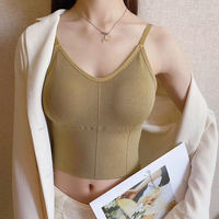 Kaka Beauty Top sans couture pour femme, style dos nu enveloppant, dos élégant, décolleté halter, camisole, tube top, débardeur