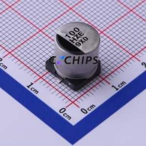 Condensador Electrolítico de Aluminio Híbrido Sólido-Líquido EEHZE1H101P SMD, D10xL10.2mm 100uF 20% 50V 2000hrs-145 ℃ - Product Image 1