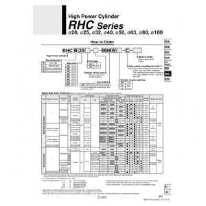 Cilindro de alta potencia SMC Pneumatics, piezas neumáticas - Product Image 1