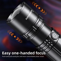 Linterna LED Profesional Personalizada con Zoom, 1400 Lúmenes, 1000M de Largo Alcance, para Caza y Camping, de Aleación de Aluminio, Impermeable
