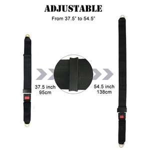 Sabuk Pengaman Universal Cocok untuk Kebanyakan Kursi Depan/Belakang Golf Cart, Kit Sabuk Pengaman <span class=keywords><strong>2</strong></span> Titik yang Dapat Disesuaikan, Hitam - Product Image 4