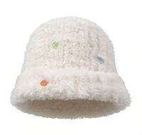 Chapeau Bob Jacquard Doux et Moelleux 100% Acrylique, Fausse Fourrure Chaude et Colorée avec Boutons Décoratifs, Tendance, Idéal pour les Voyages, le Quotidien et les Activités de Plein Air