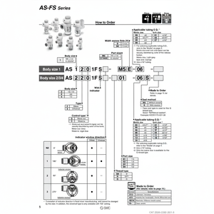 Contrôleur de vitesse pneumatique SMC AS3211FS-03-08S pièce pneumatique - Product Image 1