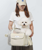 Sac de transport carré léger, respirant et réglable pour petits chiens et chats – Accessoire de voyage extérieur