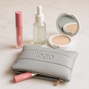 Grande Trousse de Maquillage en Néoprène avec Logo Personnalisé et Fermeture Éclair, Trousse à Cosmétiques Mignonne Écologique Personnalisée en Usine OEM, Trousse de Toilette pour Femme - Product Image 4