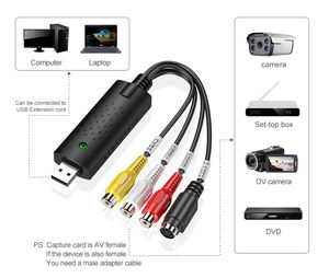 Convertisseur <span class=keywords><strong>VHS</strong></span> vers DVD compatible avec Windows 7/8/10/11, capture audio facile, câble adaptateur de capture audio vidéo USB 2.0 - Product Image 3