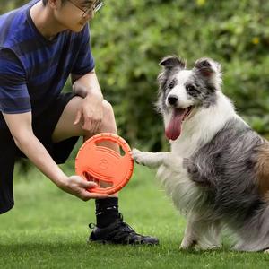 Disco Volador Ecológico de Espuma EVA para Perros, Juguete Interactivo Suave para Entrenamiento de Mascotas, con Orificio Abierto, Ligero, para Morder y Limpiar los Dientes - Product Image 5