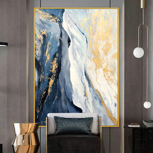 Pittura a olio astratta fatta a mano moderna su tela su decorazione stampata personalizzata arte astratta della grande parete di arti - Product Image 6