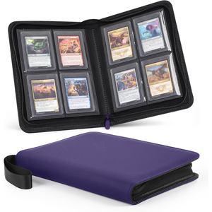 4 Pocket Card Binder - PU Leather Waterproof Design