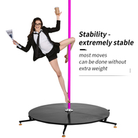 Pôle de danse rose en silicone, version 2023, pour scène de pole dance, rotatif et statique