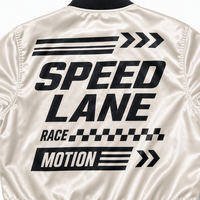 Veste bomber de style motard pour homme, avec logo personnalisé XUFEI, OEM, de haute qualité, en satin, imprimé graphique racing, streetwear, design de créateur.