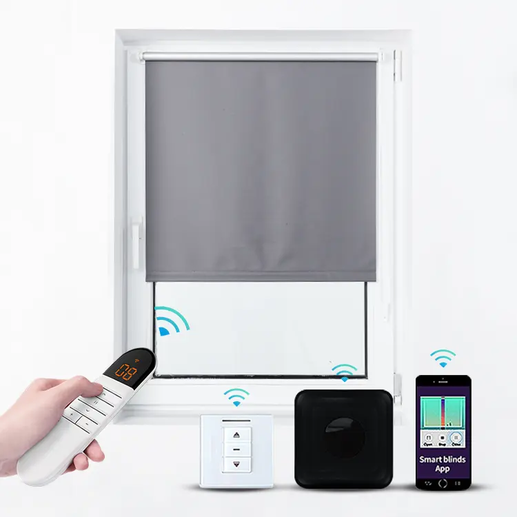 Good Price Windproof Wifi Tubular Motor Remote Control Outdoor Motorized Shade Roller Blinds For Smart Home
