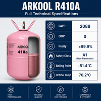 Gas Refrigerante R410a de Alta Pureza (99.9%), Suministro de Fábrica, para Aire Acondicionado Doméstico, Cilindro de 10 kg, Certificado CE, Estándar Europeo