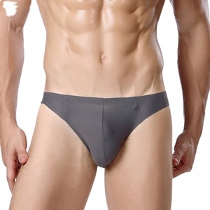 Slip <span class=keywords><strong>Boxer</strong></span> senza cuciture traspiranti in seta di ghiaccio intimo da uomo di fascia alta slip da uomo di un pezzo - Product Image 3