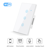 Interruptores Inteligentes OCY de 1, 2, 3 y 4 Botones, 100v 240v, Compatibles con Alexa y Google, Personalizables, Panel de Vidrio Táctil WiFi Tuya para Hogar Inteligente
