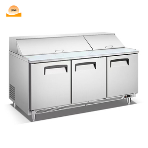 Compra al por Mayor 0-10 ℃   Refrigerador Exhibidor de 3 Puertas para Hotel, Pastelería, Ensaladas y Pizzas, con Estantes - Product Image 1