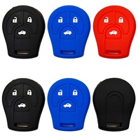 Étui de clé en silicone WZ à 3 boutons, protection anti-rayures, compatible avec Nissan March Sylphy Tiida 2015-2021, haute qualité