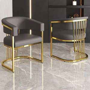 เก้าอี้รับประทานอาหารหนังสังเคราะห์ทันสมัยหรูหราสำหรับบ้าน สำนักงาน ร้านเสริมสวย โรงแรม แผนกต้อนรับ และห้องรอคอยลูกค้า รุ่นใหม่ปี 2025 - Product Image 5