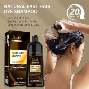 3 in 1 sihirli hızlı kalıcı kapak gri saç boyası bitkisel siyah şampuan kadınlar ve erkekler için stok mevcut - Product Image 2