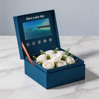 Carte de Vœux Personnalisée avec Écran LCD 4,3 Pouces pour Anniversaire, Mariage, Saint-Valentin, Cadeaux d'Affaires, Boîte en Papier