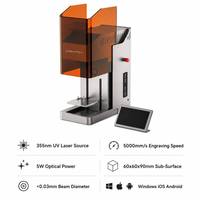Machine de marquage au laser UV pour codes QR, plastique, verre, composants électroniques, étiquettes, logos et identification des produits pour l'électronique