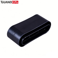 Coude plat en PEHD 130x40mm à 90 degrés, raccord de tuyauterie ovale peu encombrant pour système de ventilation CVC