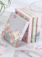 Bloc-notes mémo lapin mignon de jardin de printemps Notes autocollantes non collantes