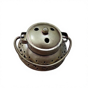 5 Inch Metal Dhoop Dani Wall Hanging Loban <b>Burner</b> Degchi Style Incense Holder with Tea Light <b>Candle</b> Stand for Pooja Room Home - Product Image 3
