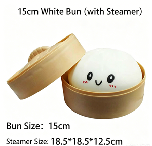 Jouet Squishy Réaliste en Forme de Boulette Vapeur, Jouet Anti-Stress à Rebond Lent et Façonnable, Unisexe, Âge 8 à 13 Ans, Matériau TPE - Product Image 5