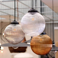 Soufflé À la bouche Transparent En Verre Globe Abat-jour pour Plafonnier Lampe Pendante
