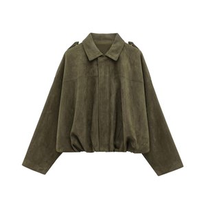 Chaqueta de <span class=keywords><strong>aviador</strong></span> con efecto de textura de viento informal de conejo largo de piel de serpiente para <span class=keywords><strong>mujer</strong></span> europea americana transfronteriza 2025 otoño nueva moda - Product Image 1