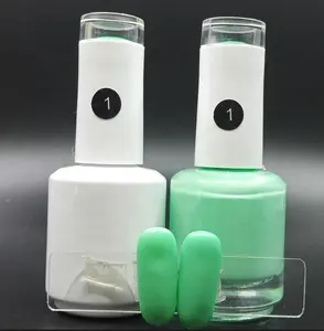 Marca propria del cliente piccola quantità soak off gel polish Green clear color