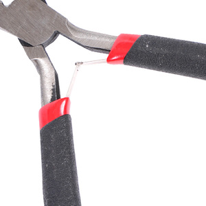 Mini Pliers 4.5 Inch Red Black Diagonal Pliers Chrome Vanadium Steel Wire Cutting Tool - Product Image 1