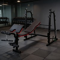 Banc de musculation en acier robuste avec coussin rembourré antidérapant haute densité, portable et écologique