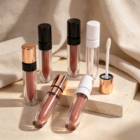 Tube de gloss à lèvres vide transparent en forme de goutte de 7,2 ml avec logo personnalisé, flacon de rouge à lèvres liquide, emballage cosmétique pour les lèvres