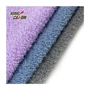 Kingcason New Design All Kinds Of Colors Soft Plush Anti-static Yarn Dyed Double Side Sherpa Fleece Fabric For Garments