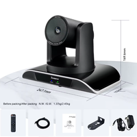 Tenveo VHD3H PTZ Streaming-Kamera mit KI-Tracking, 1080P, 3-fach Optischer Zoom, USB/HDMI 114 °   Weitwinkel-Livestreaming-PTZ-Kamera