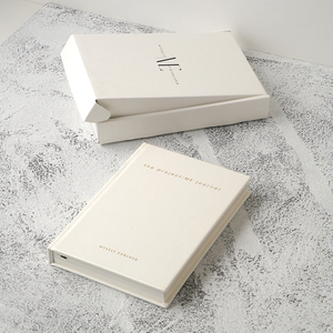 Hot Sale Stationery Custom A5 White PU Leather Thermal Binding Hardcover Planner <b>Notebook</b> Girls Gift <b>Set</b> - Product Image 4