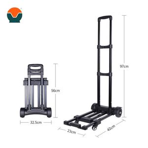 Livraison rapide, chariots à bagages télescopiques avec poignées, capacité de 100 kg - Product Image 2